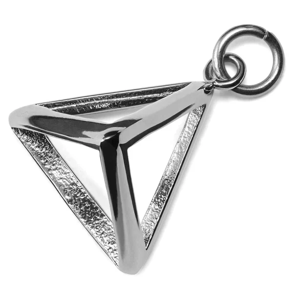 Lucleon Amulette Triangle En Acier Argenté Nouvelle Collection 1