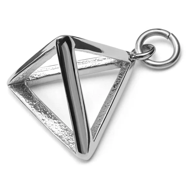 Lucleon Amulette Triangle En Acier Argenté Nouvelle Collection 4