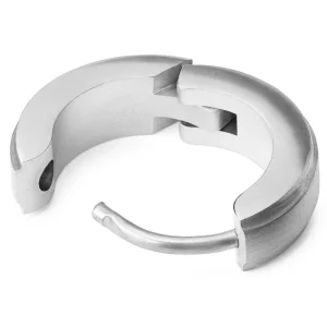 en solde Lucleon Boucle D’oreille Ronde Classique En Acier Chirurgical Argenté 8
