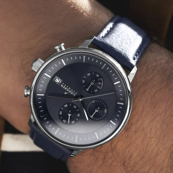 site pas cher Sidegren Solis | Montre Chronographe Bleue à énergie Solaire 7