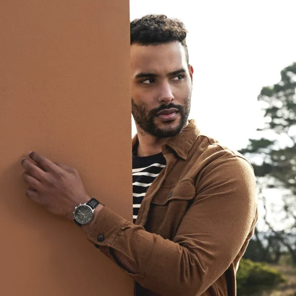 Pas Cher Magasin Soldes Sidegren Solis | Montre Chronographe Noire à énergie Solaire 4