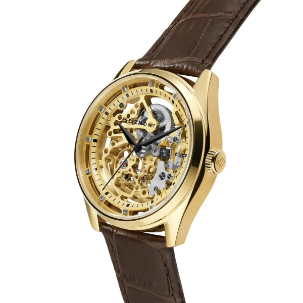 meilleur cadeau Seizmont Montre Squelette Automatique Steele Motus 3