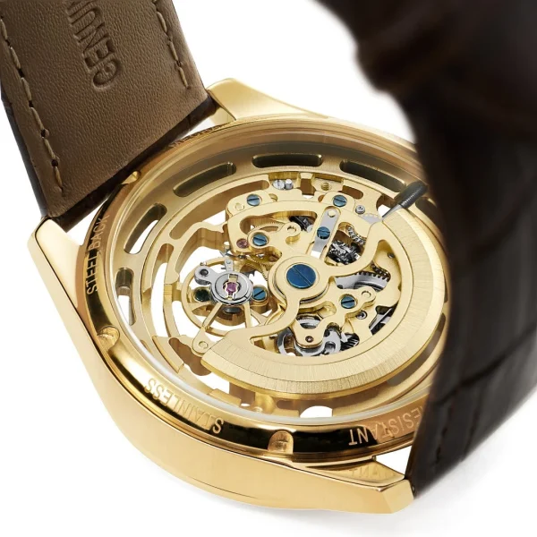 meilleur cadeau Seizmont Montre Squelette Automatique Steele Motus 7