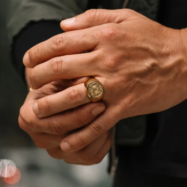 Lucleon Bague Dorée Laif Makt boutique en ligne 4