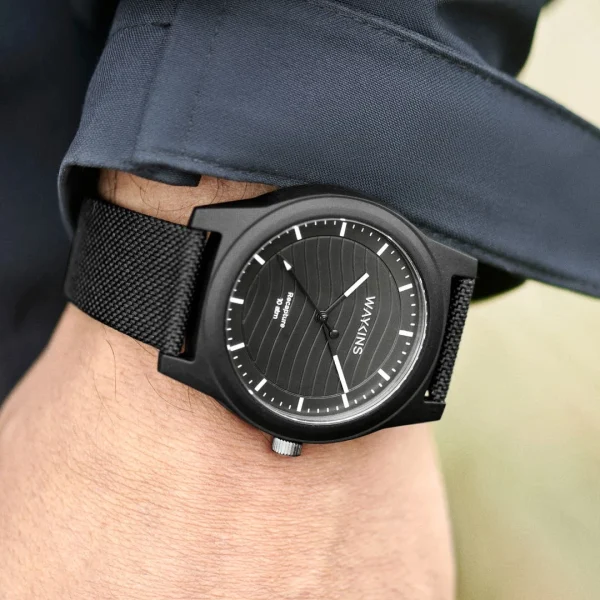 Waykins Recapture | Montre Noire En Matériaux Recyclés shopping pas cher 3