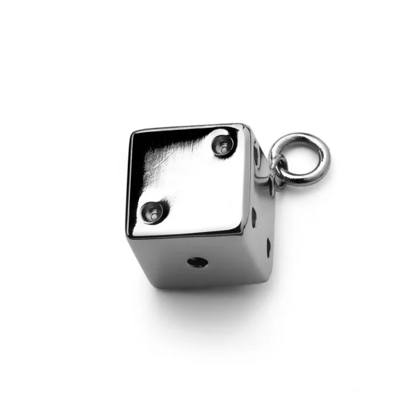 mode Lucleon Pendentif Le Dé En Titane Argenté 1