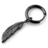 Lucleon Boucle D’oreille En Titane Noir Avec Pendentif Plume online boutique 20
